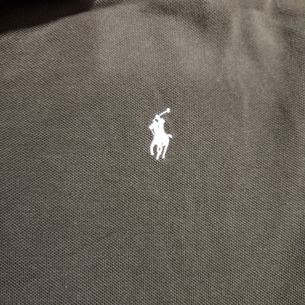 Polo Ralph Lauren Mens Short Sleeve Polo Shirt Size 2XB Brown With White Pony - Picture 4 of 6